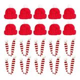 Doll Clothes Accessory 20pcs Lovely Christmas Mini Scarf and Hat Decor Doll Clothes Accessory Creative Plants Adornment for Home Festival