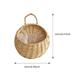 Wefuesd Handmade Woven Hanging Basket Storage Basket Flower Pot Hanging Wall Basket Plant Pots Flower Pots Garden Decor