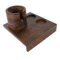 Wooden Knock Box with Coffee Tamping Station Multifunction Coffee Tamper Station for Coffee Handle Coffee Distributor