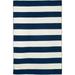 Sorrento Stripe Navy Reversible Lightweight Rug 7 6 X 9 6