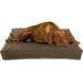 X-Large - 48 x 30 x 5 - Cocoa Premium Organic Hemp Dog Bed - Organic Latex Fill - Removeable Cover