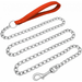 Length Approx. 3.9ft Length 2.0mm Width Chain Heavy Duty Dog Leash - Padded Foam Handle Lead - Perfect Basic Leash for Small and Medium Pets Walking Traffic Training and Travel