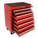 Rolling Tool Cart with Wheels Tool Organizer Cart Cabinet with 7-Drawer and Keyed Locking System High Capacity Tool Storage Cabinet Red