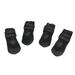 NUOLUX 4Pcs Little Pet Dog Puppy Anti-slip Luminous Rain Snow Boots Candy Colors Rubber Waterproof Boots Shoes Size 3 (Black)