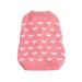 Dog Clothes Heart Pattern Knitting Sweaters Pet Costume Pet Dog Wearing Decoration for Dog Pet Size M