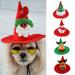 HEVIRGO Pet Headgear Pet Christmas Hat Adjustable Ultra-Light Vibrant Color Easy-wearing Dress Up Non-woven Fabric Xmas Tree Elk Style Dog Cat Cosplay Xmas Hat Pet Supplies