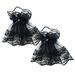 1 Pair Black Lace Embroider Floral Gloves Bowknot Gloves Halloween Dress Accessories