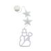 Christmas Garland Light Suction Cup Hook - Features Love Heart Elk Bell Snowman Santa Moon and Star Shapes - Ideal for Warm Xmas Window Lamp Decor