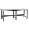 30 x 117 x 30 to 36 in. Adjustable Height Roosevelt Workbenches with Stainless Steel Top Gray