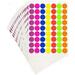 Pack of 1260 1-inch Round Color Coding Labels Circle Dot Stickers 7 Bright Neon Colors Print or Write 8.5 x 11 Sheet(20 Sheet)