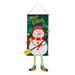 Biekopu Christmas Front Door Decor Outdoor Flag Christmas Wall Banner Sign Welcome Christmas Porch Sign Merry Christmas Hanging Sign