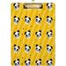 bestwell Yellow Polka Dot Panda Acrylic Clipboard with Low Profile Gold Metal Clip Standard A4 Letter Size Decorative Clipboards for Office Jobsite Medical School