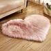 Wozhidaoke Area Rug Wool Imitation Sheepskin Rugs Faux Fur Non Slip Bedroom Shaggy Carpet Mats Outdoor Rug Bathroom Rugs Room Decor Pink 40*30*2 Pink