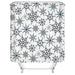 LICHENGTAI Christmas Shower Curtain Washable Durable Waterproof Decoration Home Bathroom Creative Printing for Party Backdrop Room Divider Curtain Closet Curtain Delicate snowflake 165cmx180cm