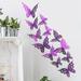 wofedyo Wall Decor 12Pc 3D Hollow Butterfly Wall DèŒ…cor 3 Sizes Butterfly Decor Hollow Carving Butterfly Exquisite Design Party Cake Decorations Home Decor Purple 14*13*1