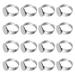 20Pcs 12mm Stainless Steel Ring Holder Adjustable Ring Tray Finger Ring Bases Ring Accessories (Silver)