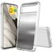 TalkingCase Hybrid Phone Cover Compatible for Google Pixel 8 Brushed Aluminum 1 Print w/ Glass Screen Protector Acrylic Back Raised Edges Print in USA