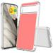 TalkingCase Hybrid Phone Cover Compatible for Google Pixel 8 Coral Print w/ Glass Screen Protector Acrylic Back Raised Edges Print in USA