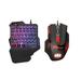 Gaming Keyboard Gaming Keyboard RGB Backlit Single-hand Control Keypad Keyboard with Mouse for Laptop Computer