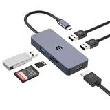 Maximize Productivity with a 6-in-1 USB C Hub: 4K HDMI USB 3.0 and Multi-Card Reader