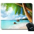 Smooffly Gaming Mouse Pad Custom Tropical Palm Tree Mouse Pad Beach Blue Sea Non-Slip Rubber Mouse pad Gaming Mouse Pad