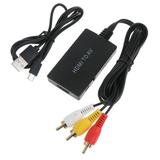 Video Adapter RCA AV to HDMII-compatible Converter Adapter forXbox/for PS3/STB/Blue-Ray DVD Player Projector 1080P PAL/