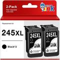 245XL 243 Ink Cartridge for Canon Ink 245 243 245XL PG-245XL PG-243 Black Ink Cartridge for Canon Pixma MG2522 TR4520 MX492 MX490 TS3122 TS3322 MG2525 Printer (2 Black)