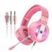 Gaming Headset Headset with 7.1 Surround Sound Stereo Headset with Noise Canceling Mic & LED Light