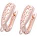 Jewelry Making Popular DIY Earrings Clasps Hooks for Woman Handmade Jewelry Making Accessories Fashion Design Hollow Earrings Hooks (Color : 01rosegold)