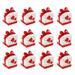 50pcs Hearts Design Candy Boxes Square Chocolate Boxes Gift Container with Ribbon for Wedding (Red)