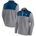 Men's Fanatics Branded Heather Gray Seattle Kraken Launch It Quarter-Zip Jacket