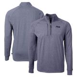 Men's Cutter & Buck Heather Navy Seattle Seahawks Adapt Eco Knit Quarter-Zip Pullover Top