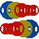 BodyRip Polygonal Colour Coded Standard 1" Weight Plates | Curl, Press, Pullover | Fitness Exercise, Weight Lifting | Set of 85kg (4x1.25, 2x5, 2x15, and 2x20KG)