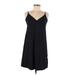 Splendid Casual Dress - A-Line V-Neck Sleeveless: Black Solid Dresses - Women's Size Small