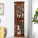 Red Barrel Studio® Broadalbin Dining Cabinet Wood in Brown | 69.86 H x 21.61 W x 16.11 D in | Wayfair 4F9AD7CF71014FCE9186F545B2D566F3