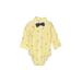 Little Me Long Sleeve Onesie: Yellow Bottoms - Size 9 Month