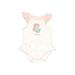 Earth Nymph Short Sleeve Onesie: White Bottoms - Size 3 Month