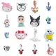 Fine 925 Silver Fit Original Bracelet Europe Cute Cartoon Doll Series Dangle Charm Beads Necklace