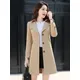 2022 Spring Autumn Khaki Windbreaker Mid-Long Trench Coat Women Single-breasted Slim Trench Coat