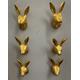 Rabbit Hare Knobs Handles Gold Copper Silver
