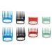 8 Pack Clipper Guards Cutting Guides - Compatible With Wahl Clipper - Metal Clip - Color Coded
