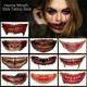 Teissuly Halloween Prank Makeup Temporary Tattoo 10PCS Halloween Clown Horror Mouth Tattoo Stickers Removable and Realistic Temporary Tattoo Kit Halloween Masquerade Prank Makeup Props