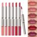Pjtewawe Lipstick 6 Colors Nude Lipstick Liquid Lipstick Set 2 in 1 Lip Stick Lip Gloss Lip Stain Long Lasting Non Stick Cup Nude Lip Makeup
