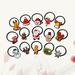 elastic hair tie 15 Pcs Christmas Themed Hair Ties Elastic Hair Ring Ponytail Holders Cartoon Hair Band Hair Accessories for Kids Baby (Random Pattern)