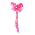 Kids Bowknot Hair Ring Rainbow Fake Braid Hair Tie Colorful Headdress Creative Headwear for Children Kids Pink Braid