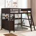 Versatility Loft Bed with Ladder Wooden Full Size Loft Bed with Drawers and Desk for Kids Bedroom, No Box Spring Required