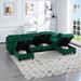 U-Shaped Symmetrical Modular Sectional Sofa 116'' Velvet Reclined Sofa with Storage Chaise and Ottoman for Livingroom