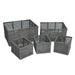 Woven Storage Baskets for Organizing, Pantry Bin Set of 5 - L: D:12" X W:9.5" X H: 6.5"