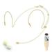 FANJIE Beige Mini XLR 4 Pin TA4F Head Worn Dual Earhook Headset Microphone For SHURE