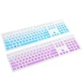 keyboard cover 2PCS Dustproof Keyboard Skin Silicone Keyboard Protector Waterproof Keyboard Protective Cover Compatible for Dell KB216P/KB216T/WK636 (Gradient Blue Gradient Purple)